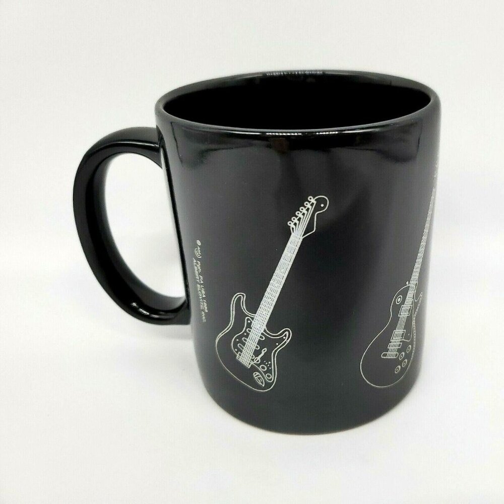 Albert Elovitz Inc. Electric Guitar Coffee Mug Cup 1988 Music Rock